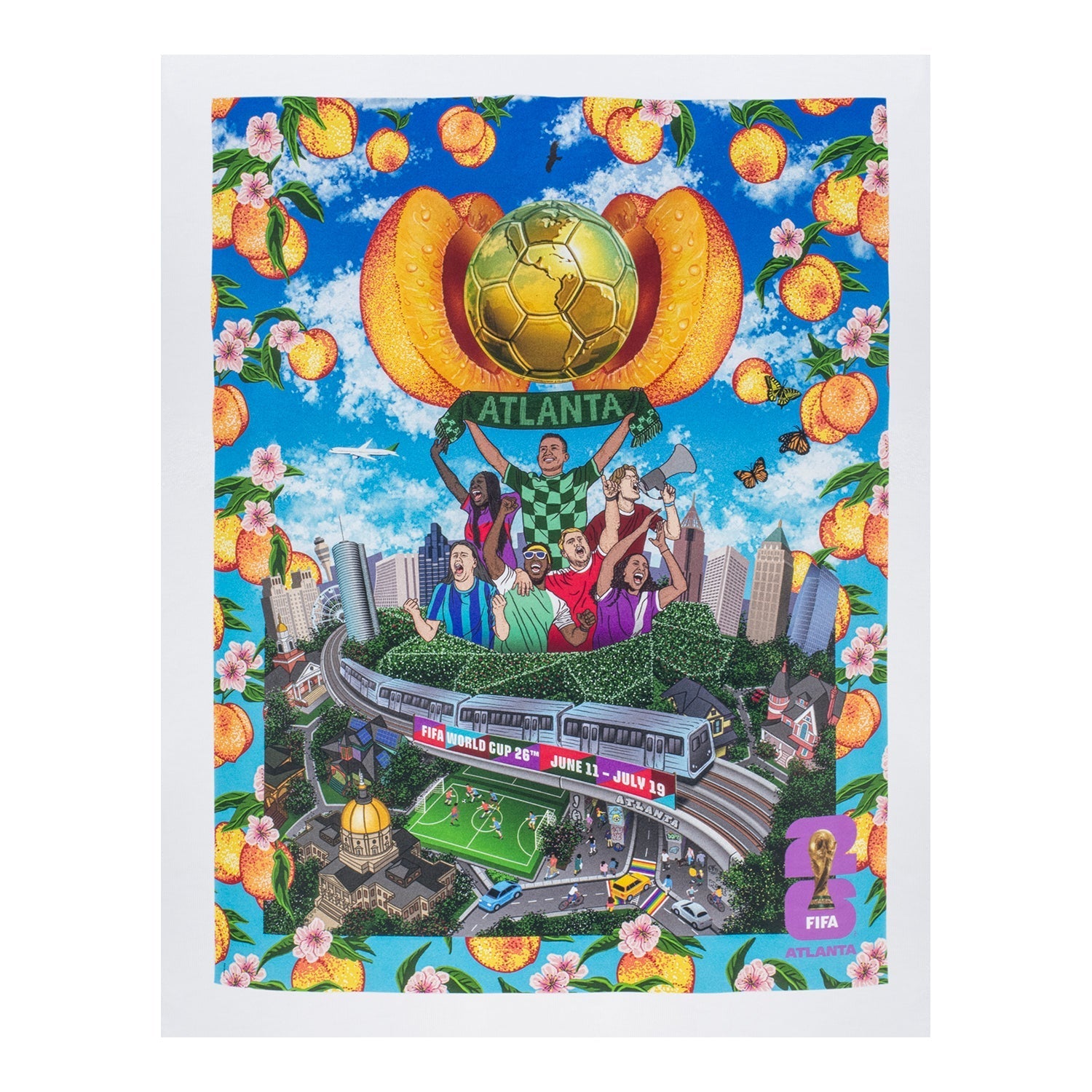 FIFA World Cup 2026™  Atlanta Poster White T-Shirt - Unisex