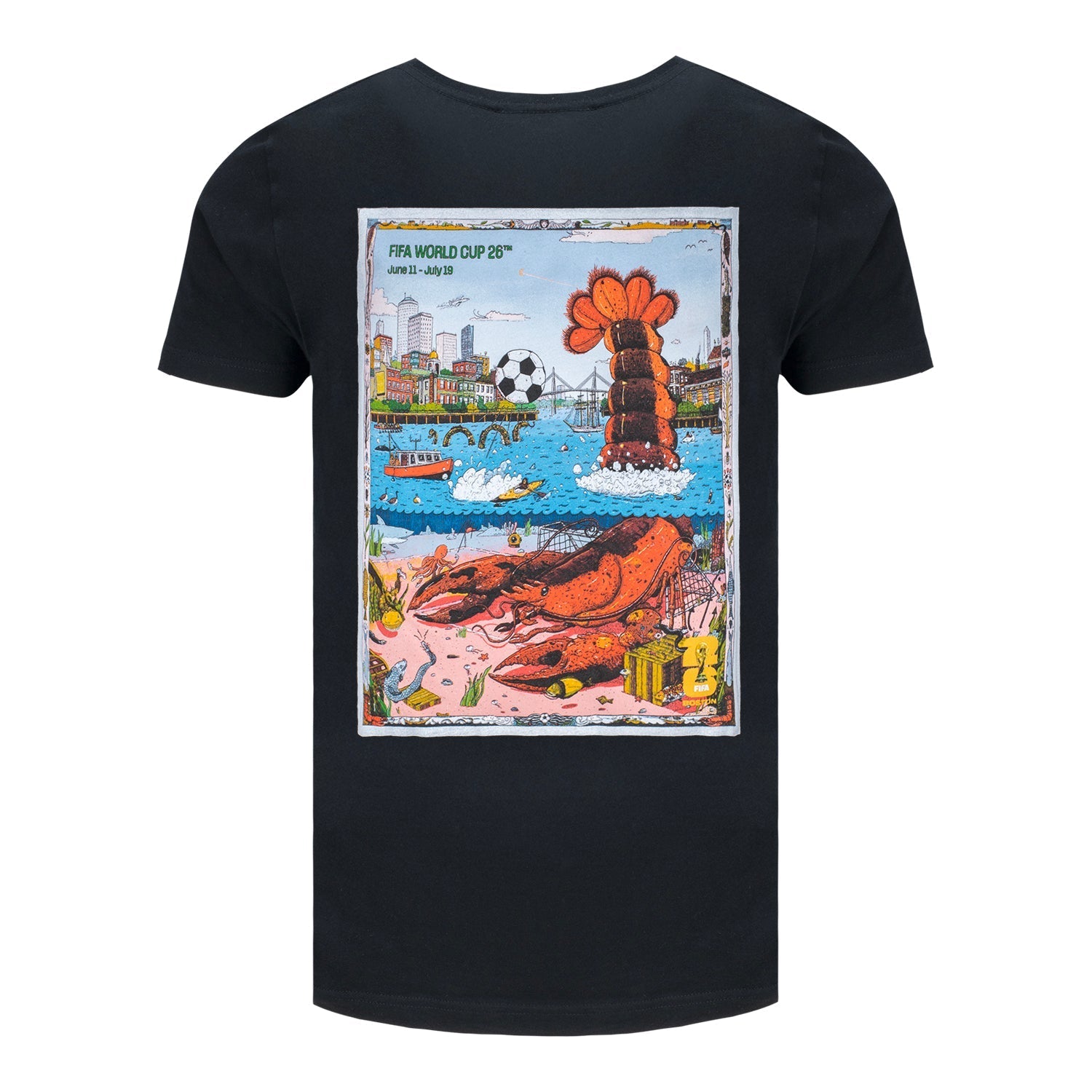 FIFA World Cup 2026™  Boston Poster Black T-Shirt - Unisex