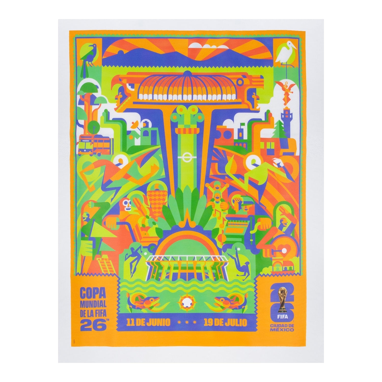 FIFA World Cup 2026™  Mexico City Poster White T-Shirt - Unisex