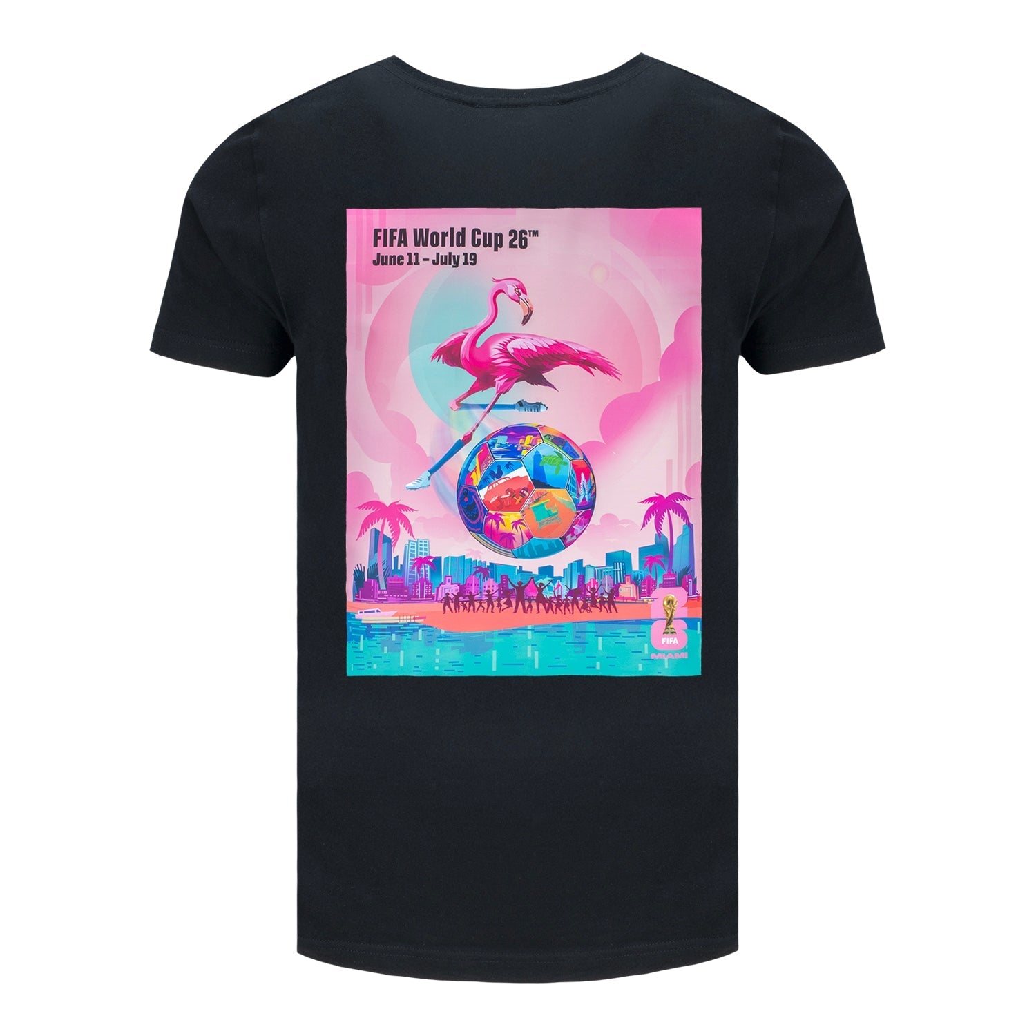 FIFA World Cup 2026™  Miami Poster Black T-Shirt - Unisex