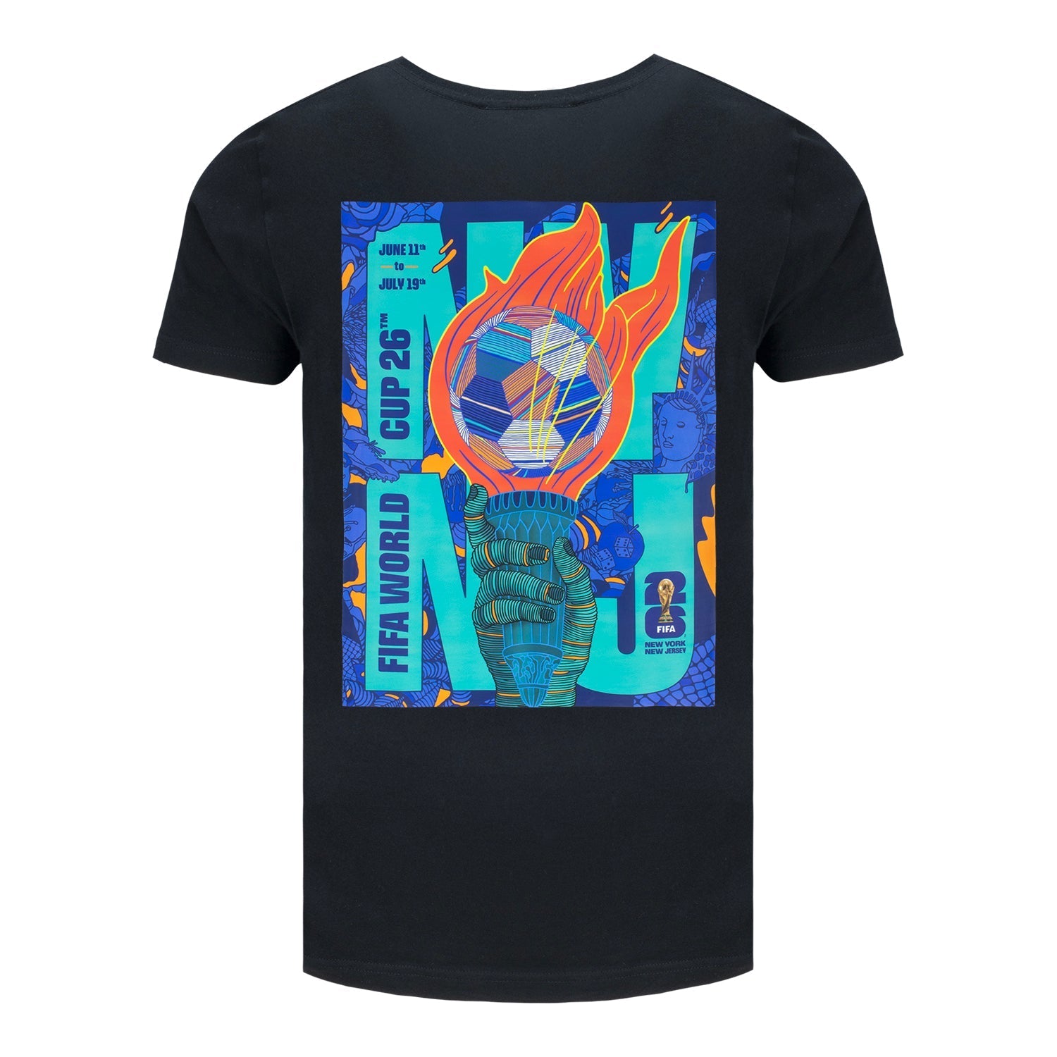 FIFA World Cup 2026™  New York New Jersey Poster Black T-Shirt - Unisex