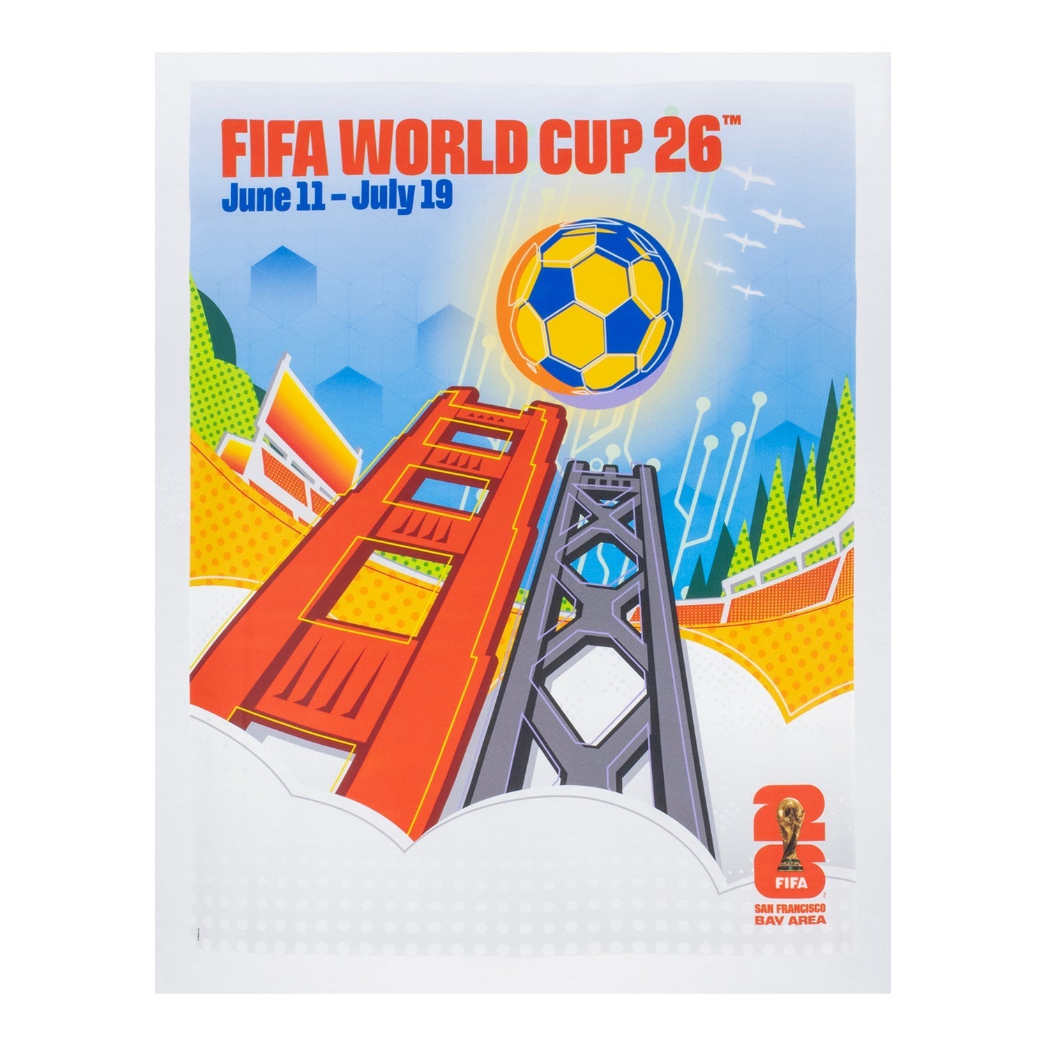 FIFA World Cup 2026™  San Francisco Bay Area Poster White T-Shirt - Unisex