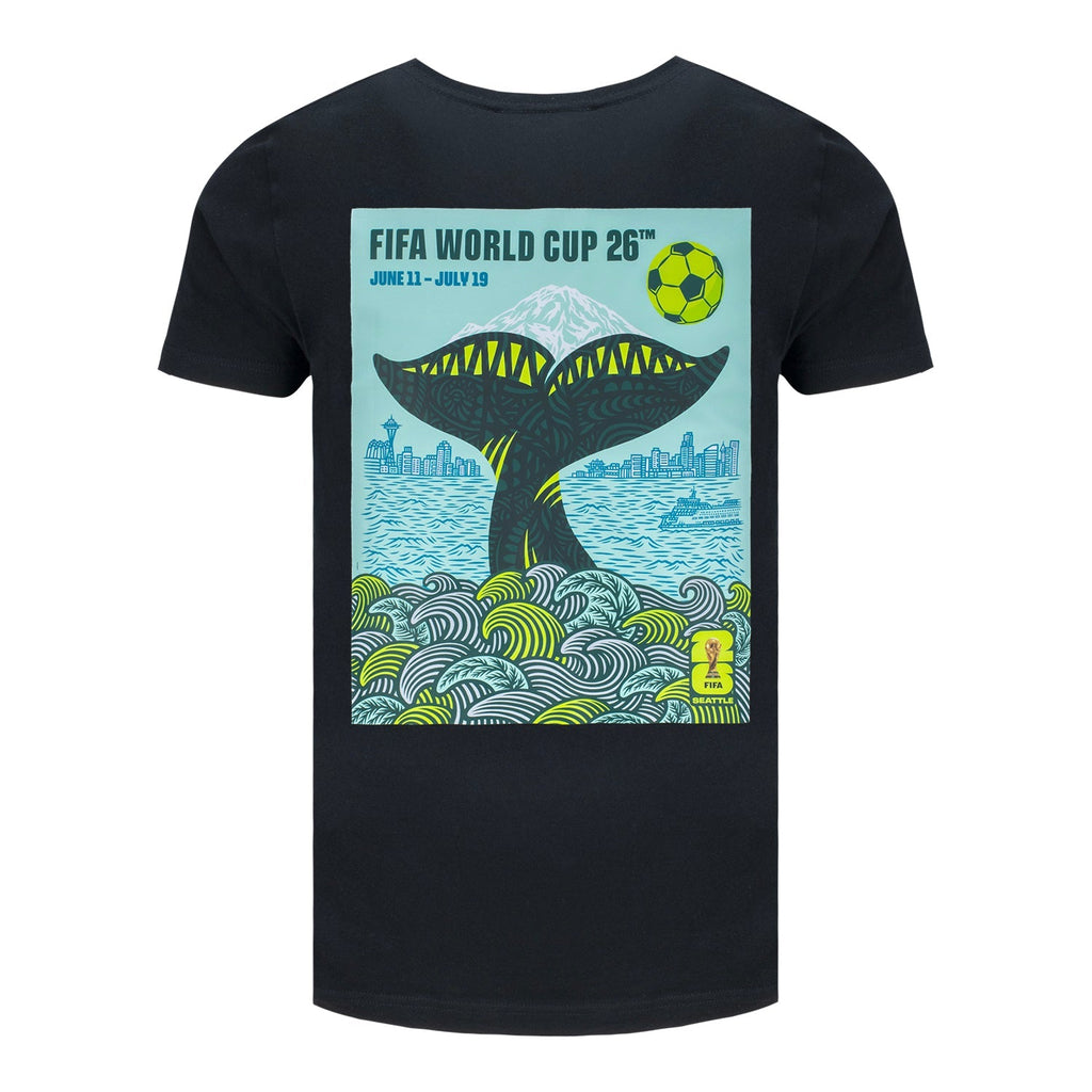 FIFA World Cup 2026™  Seattle Poster Black T-Shirt - Unisex