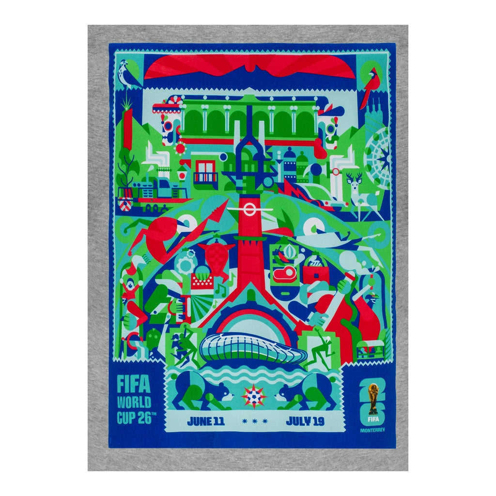 FIFA World Cup 2026™  Monterrey Poster Grey T-Shirt [ESP] - Unisex