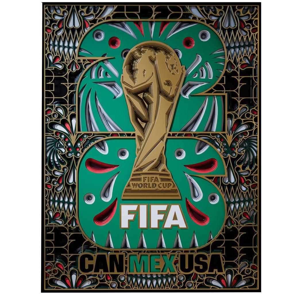 FIFA World Cup 2026™  Mexico Host Country Emblem 3D Wood Art Frame