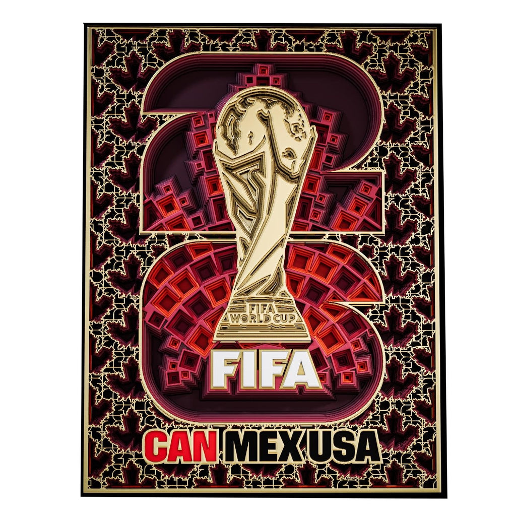 FIFA World Cup 2026™  Canada Host Country Emblem 3D Wood Art Frame