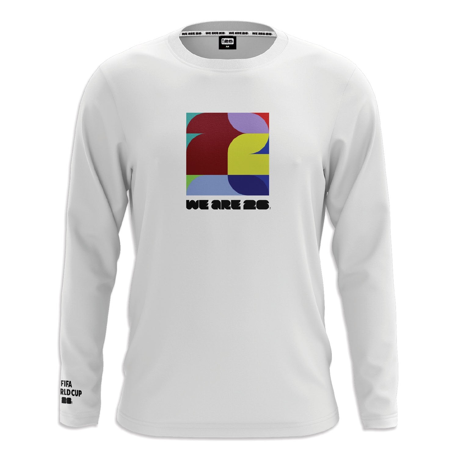 FIFA World Cup 2026™  Square Abstract Long Sleeve White T-Shirt - Unisex