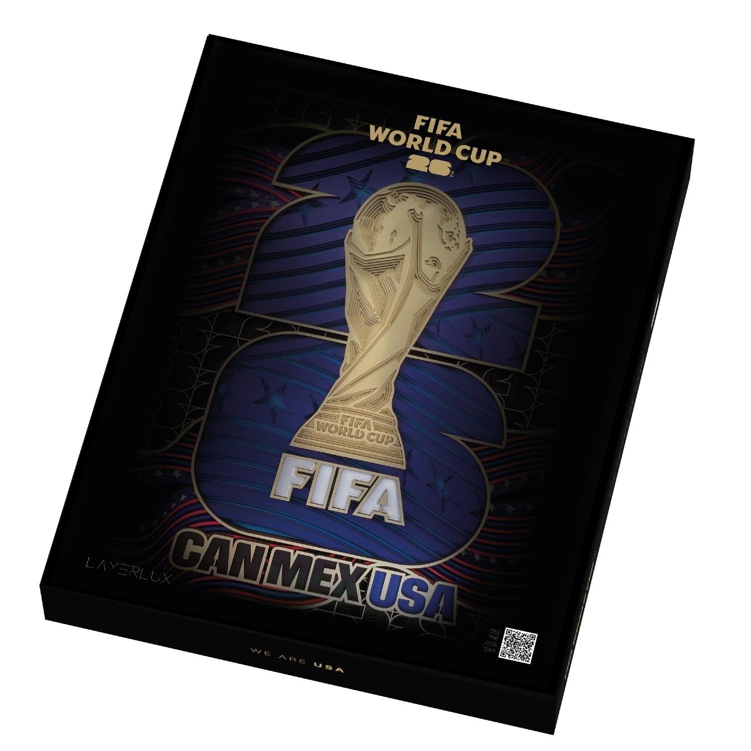 FIFA World Cup 2026™  USA Host Country Emblem 3D Wood Art Frame