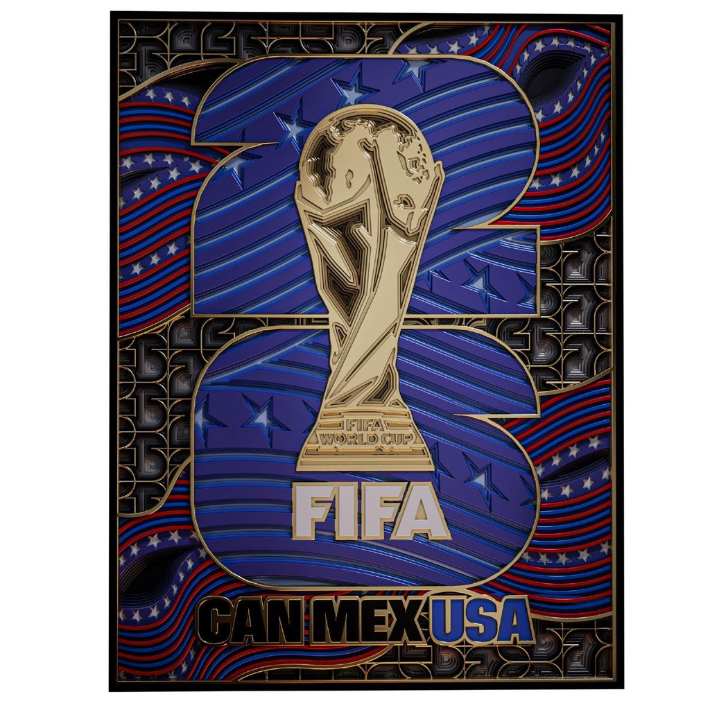 FIFA World Cup 2026™  USA Host Country Emblem 3D Wood Art Frame