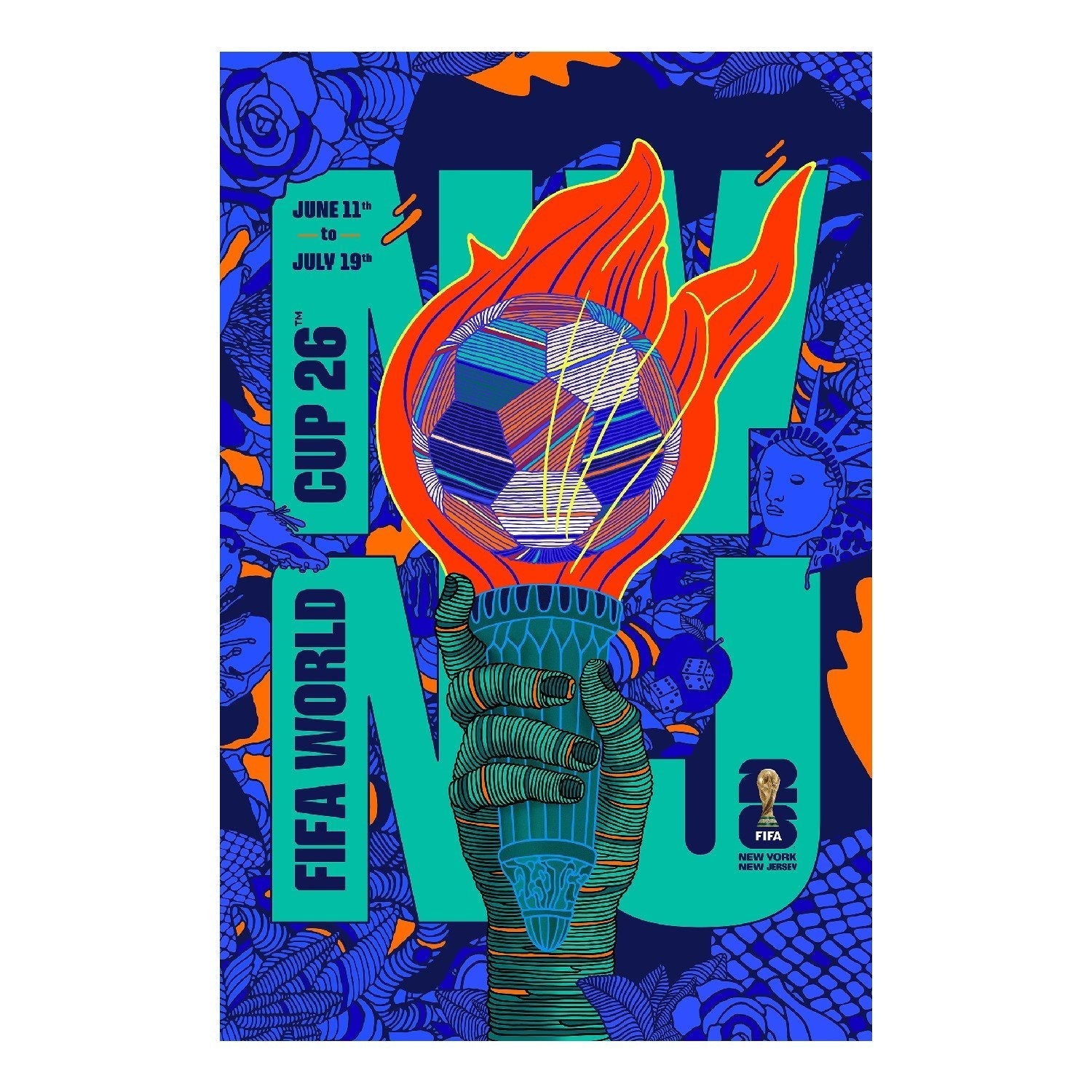 FIFA World Cup 2026™  New York New Jersey Host City Poster