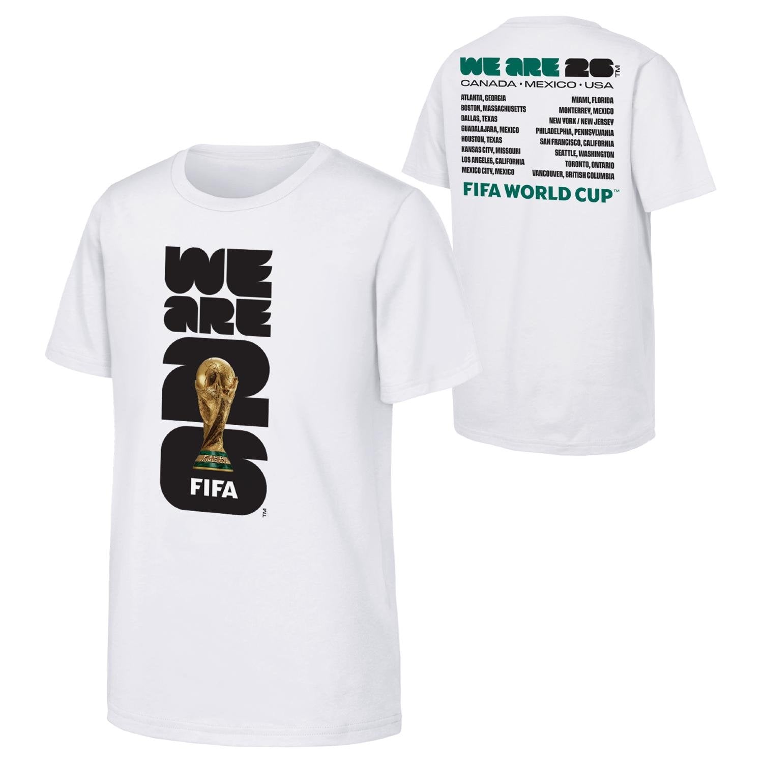 FIFA World Cup 2026™  'We Are' Emblem and Cities T-Shirt - Unisex