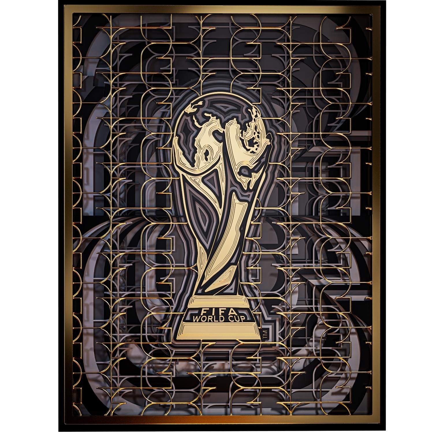 FIFA World Cup 2026™  Emblem 3D Wood Art Frame