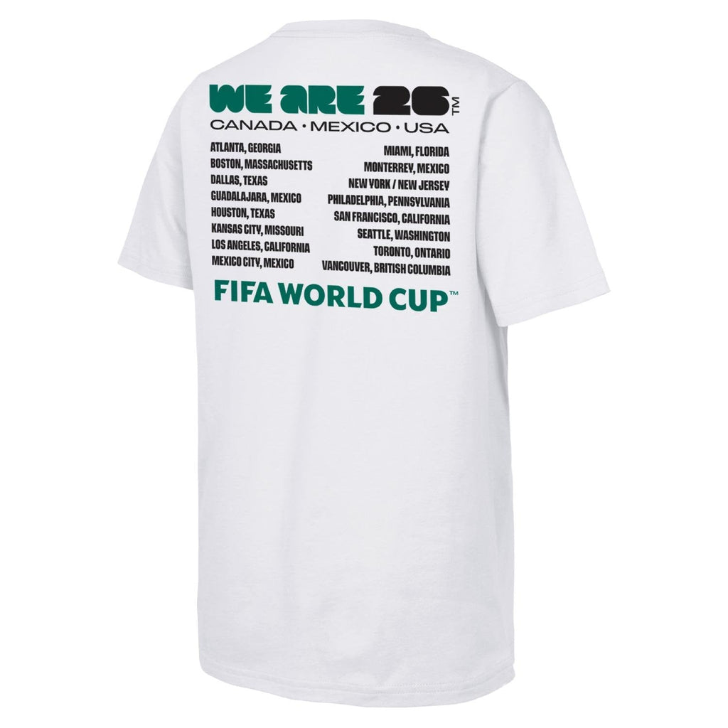 FIFA World Cup 2026™  'We Are' Emblem and Cities T-Shirt - Unisex